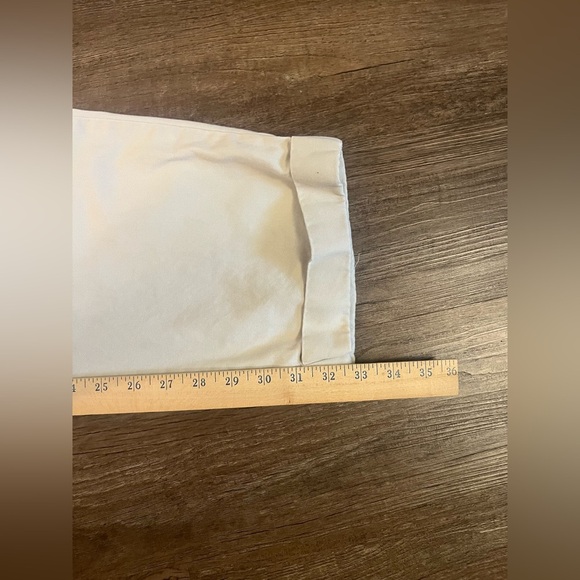 Polo Ralph Lauren Pants Mens 38x34 Chinos‎ Peated Cuffed Beige Light Weight C37 - Picture 9 of 9